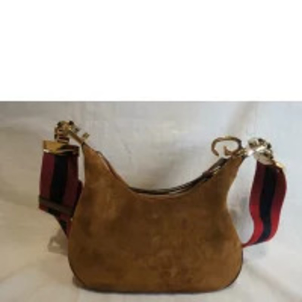 Gucci Shoulder Suede Attache SA Bag Black
